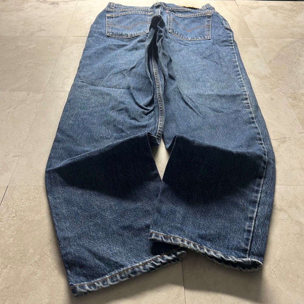 Levis 550 Relaxed Fit Tapered Leg Jeans Blue Womens Size 14 Regular Vintage 90s